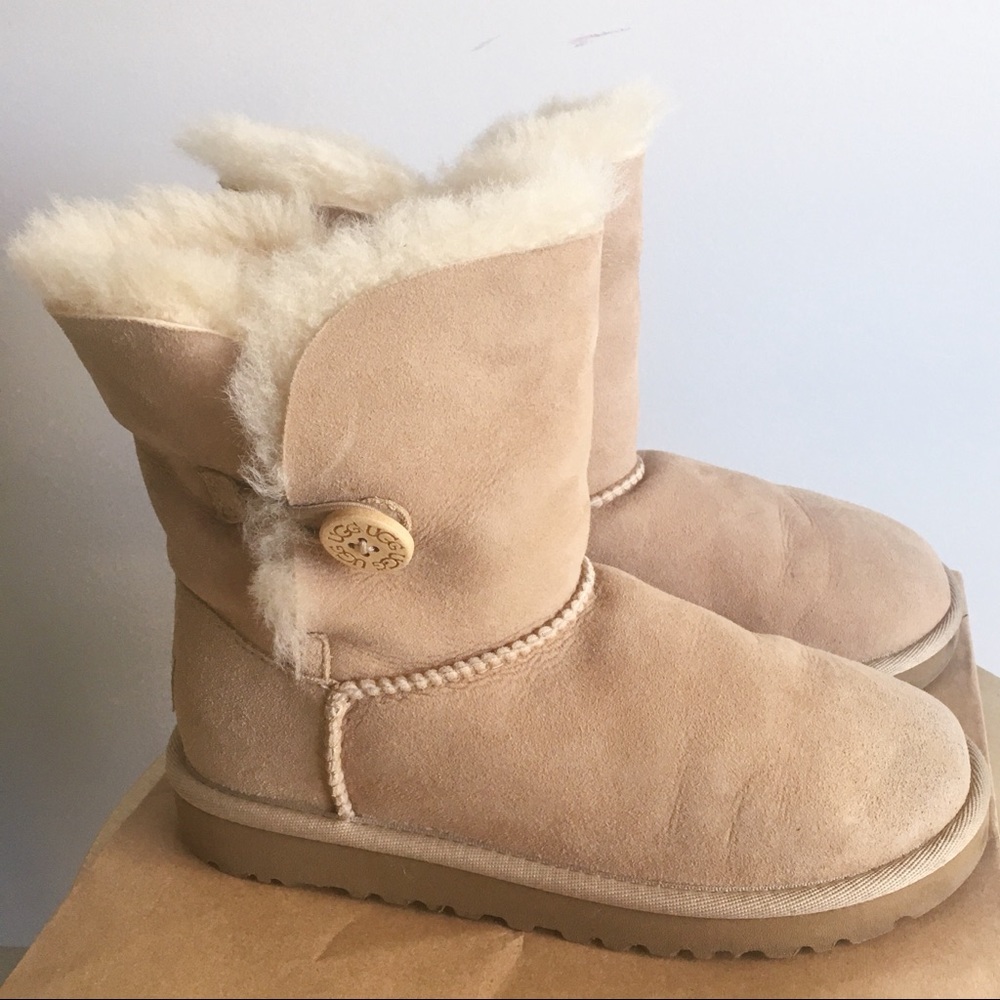Ugg Bailey Button Suede Sherpa Boots - image 1